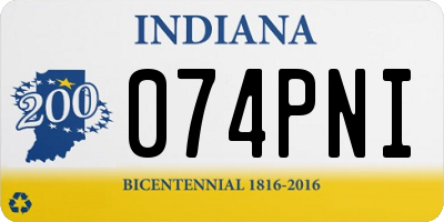 IN license plate 074PNI