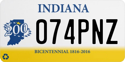 IN license plate 074PNZ