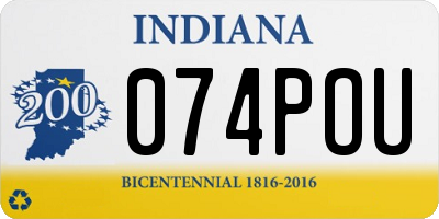 IN license plate 074POU