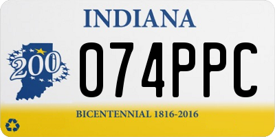 IN license plate 074PPC
