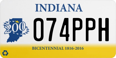 IN license plate 074PPH