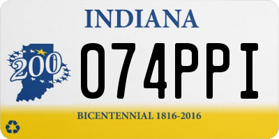 IN license plate 074PPI