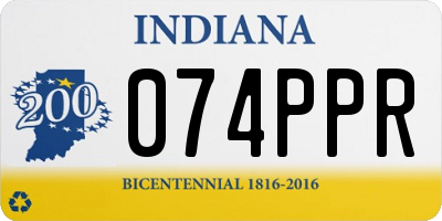 IN license plate 074PPR