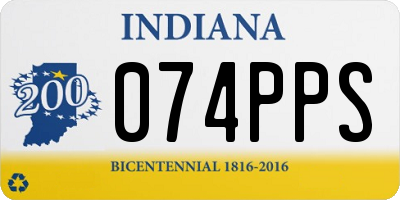 IN license plate 074PPS