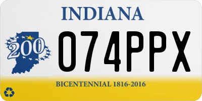 IN license plate 074PPX