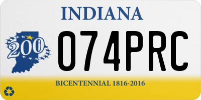 IN license plate 074PRC