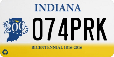 IN license plate 074PRK