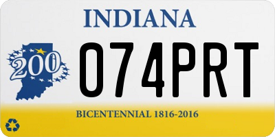 IN license plate 074PRT