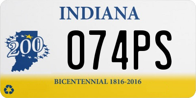 IN license plate 074PS