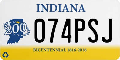 IN license plate 074PSJ