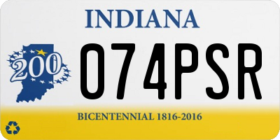 IN license plate 074PSR