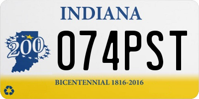 IN license plate 074PST
