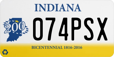 IN license plate 074PSX