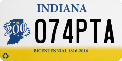 IN license plate 074PTA