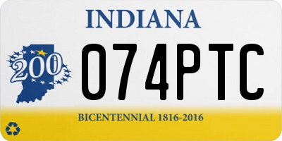 IN license plate 074PTC