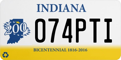 IN license plate 074PTI