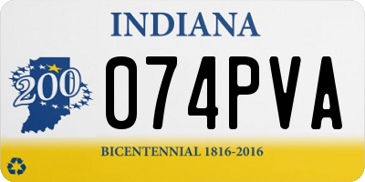 IN license plate 074PVA
