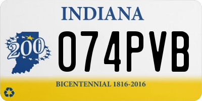 IN license plate 074PVB