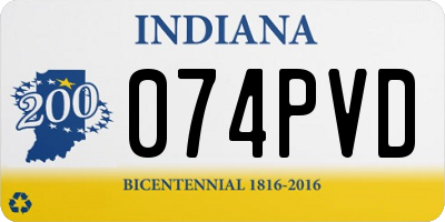 IN license plate 074PVD