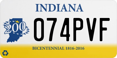 IN license plate 074PVF