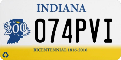 IN license plate 074PVI