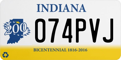 IN license plate 074PVJ