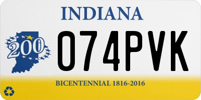 IN license plate 074PVK
