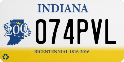 IN license plate 074PVL