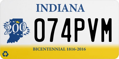IN license plate 074PVM