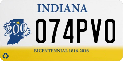 IN license plate 074PVO