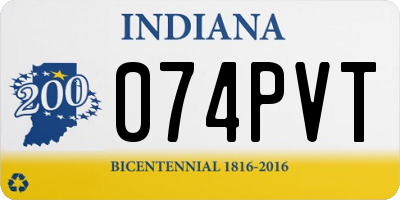 IN license plate 074PVT