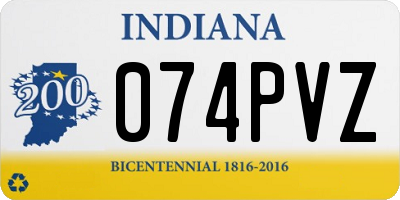 IN license plate 074PVZ