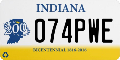 IN license plate 074PWE