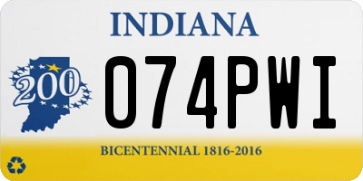 IN license plate 074PWI