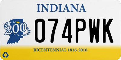 IN license plate 074PWK