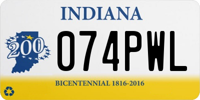 IN license plate 074PWL