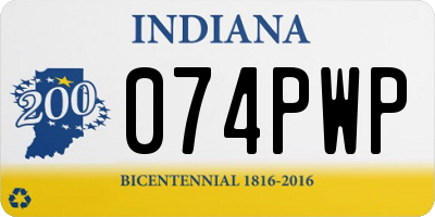 IN license plate 074PWP