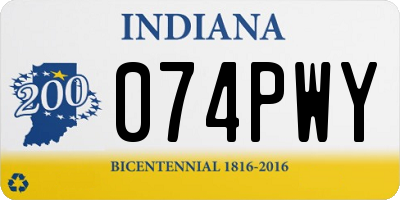 IN license plate 074PWY