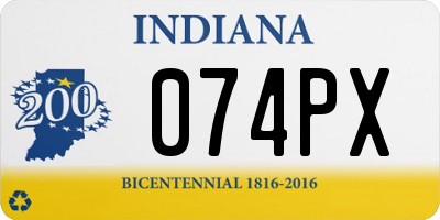 IN license plate 074PX