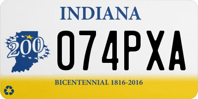 IN license plate 074PXA