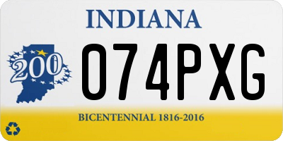 IN license plate 074PXG