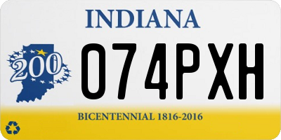IN license plate 074PXH