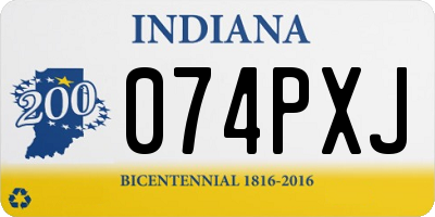 IN license plate 074PXJ