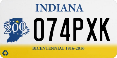 IN license plate 074PXK