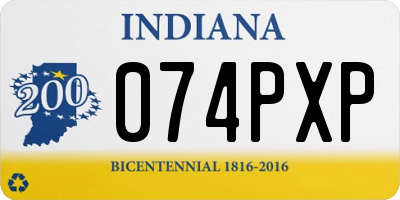 IN license plate 074PXP