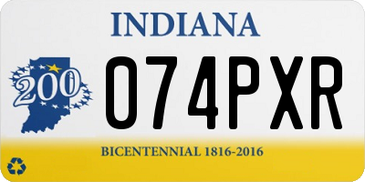 IN license plate 074PXR