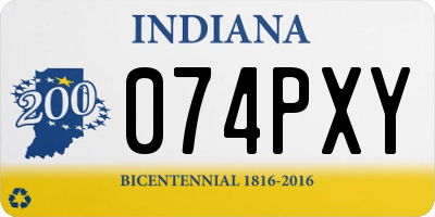 IN license plate 074PXY