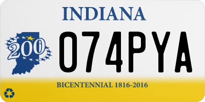 IN license plate 074PYA