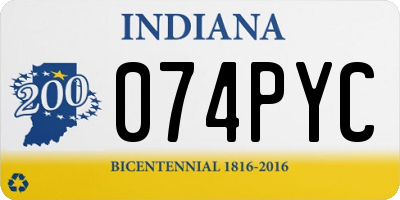 IN license plate 074PYC