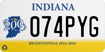 IN license plate 074PYG